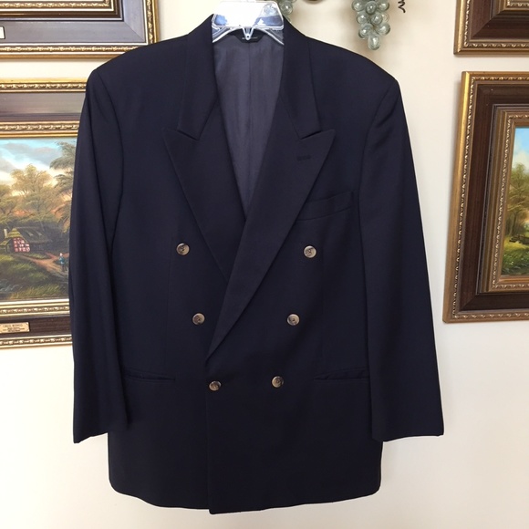 Givenchy Other - Givenchy Monsieur Navy Blue Double Breast Jacket